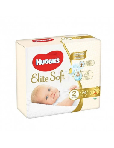 Scutece Huggies Elite Soft, NR 2, 4-6 kg, 24 bucati - SCUTECE - HUGGIES