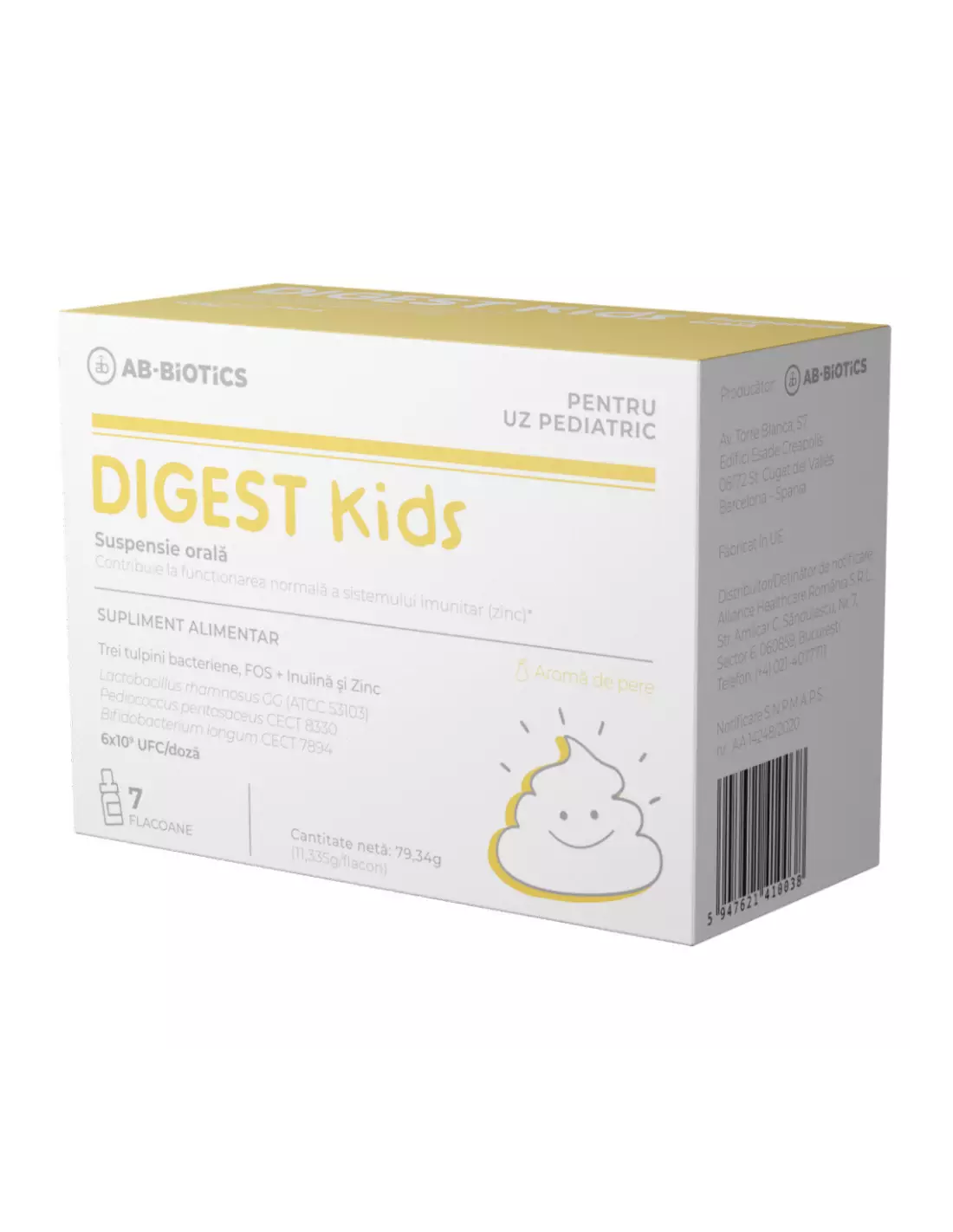 Suspensie orala Digest Kids, 7 flacoane, Ab-Biotics - DIAREE - AB-BIOTICS