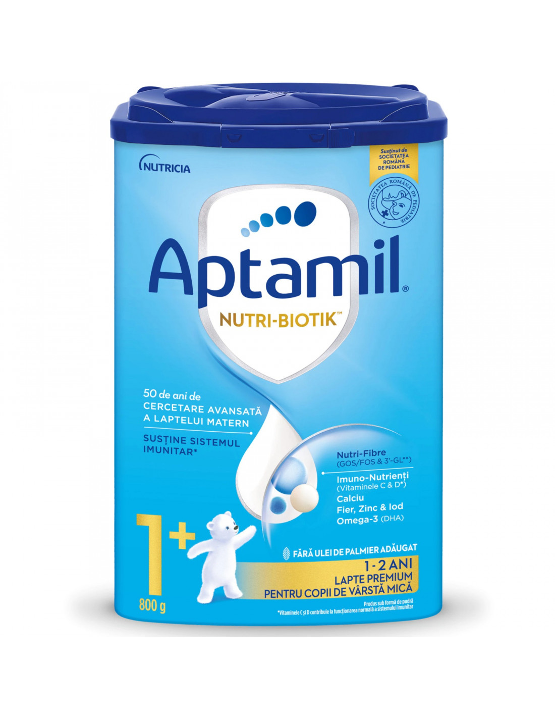 Lapte praf Aptamil 1+ nutri-biotik, 1-2 ani, 800g, Nutricia - FORMULE-LAPTE  - APTAMIL