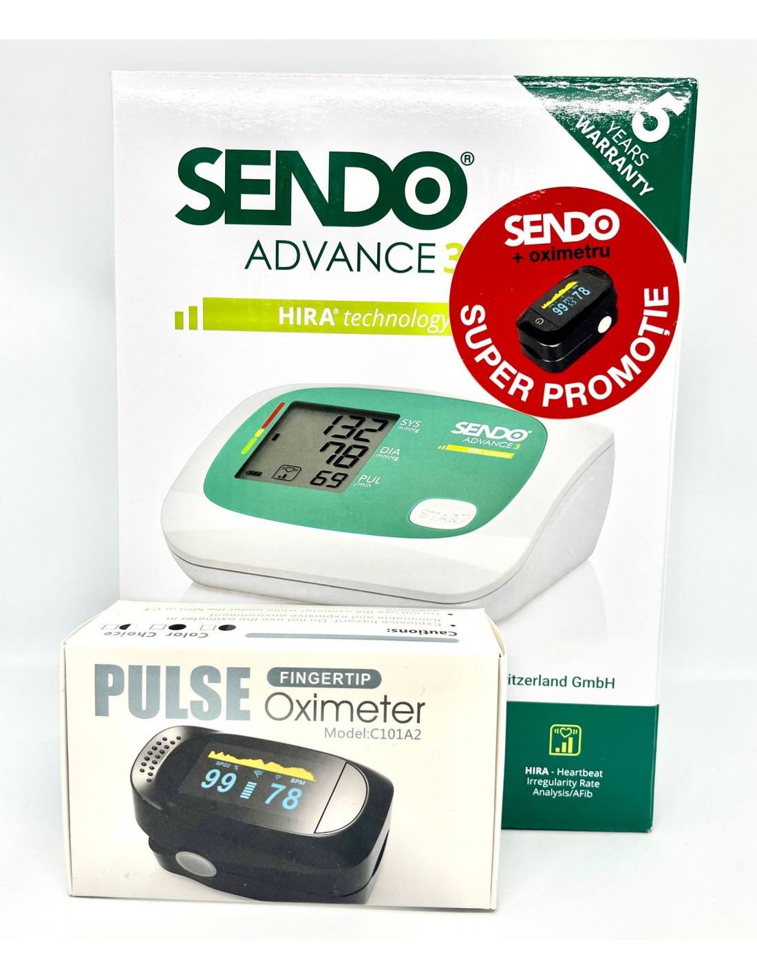 Tensiometru Sendo Advance 3 + Pulsoximetru - TENSIOMETRE - SENDO