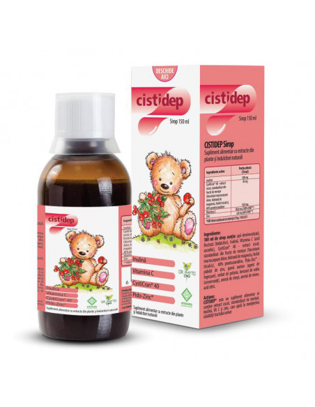 Sirop pentru copii Cistidep, 150 ml, Dr. Phyto - INFECTII-URINARE - DR.  PHYTO