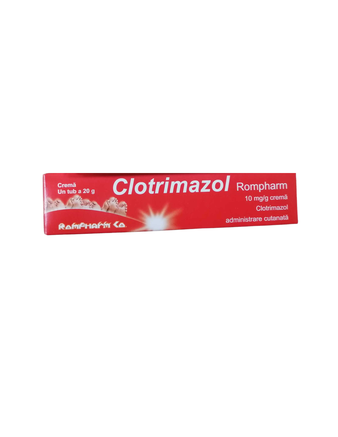 Clotrimazol crema, 10 mg/g, 20 g, Rompharm - CIUPERCA-PICIORULUI - ROMPHARM