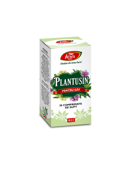 Plantusin, R13, 30 comprimate de supt, Fares - TUSE - FARES