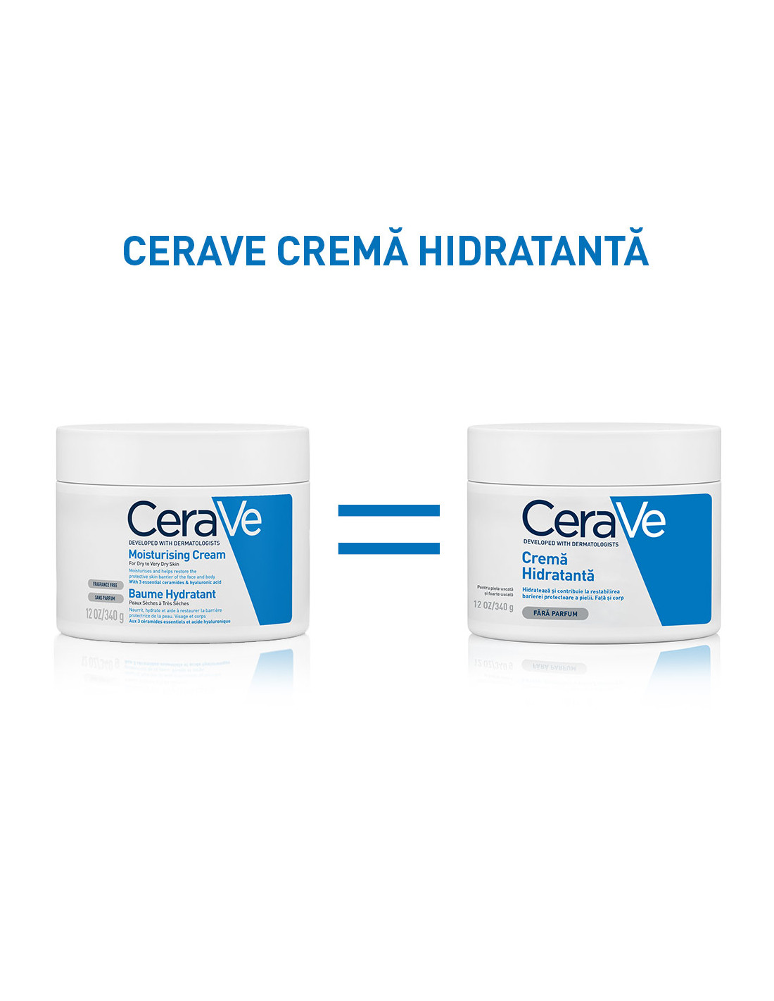 Crema hidratanta de fata si corp pentru piele uscata si foarte uscata, 340  g, CeraVe - CREME-SI-LOTIUNI - CERAVE