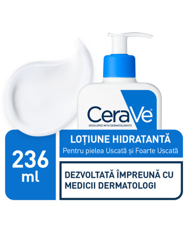 Lotiune hidratanta de fata si corp pentru piele uscata si foarte uscata,  236 ml, CeraVe - CREME-