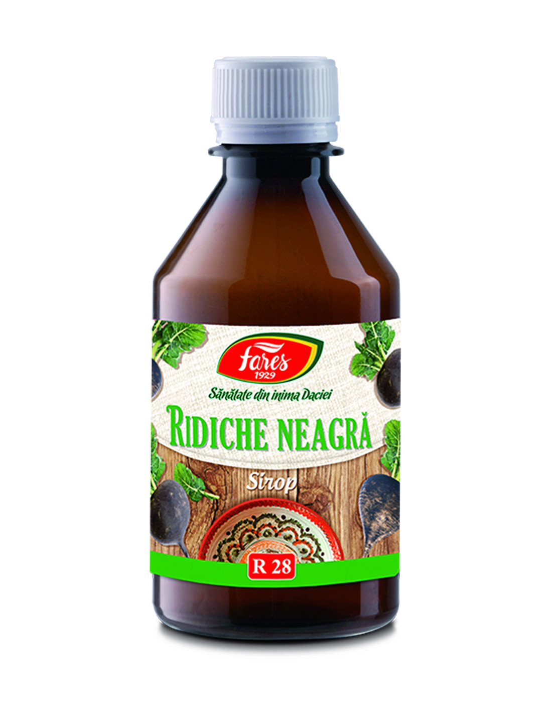 Sirop Ridiche Neagra, R28, 250 ml, Fares - TUSE-SEACA - FARES