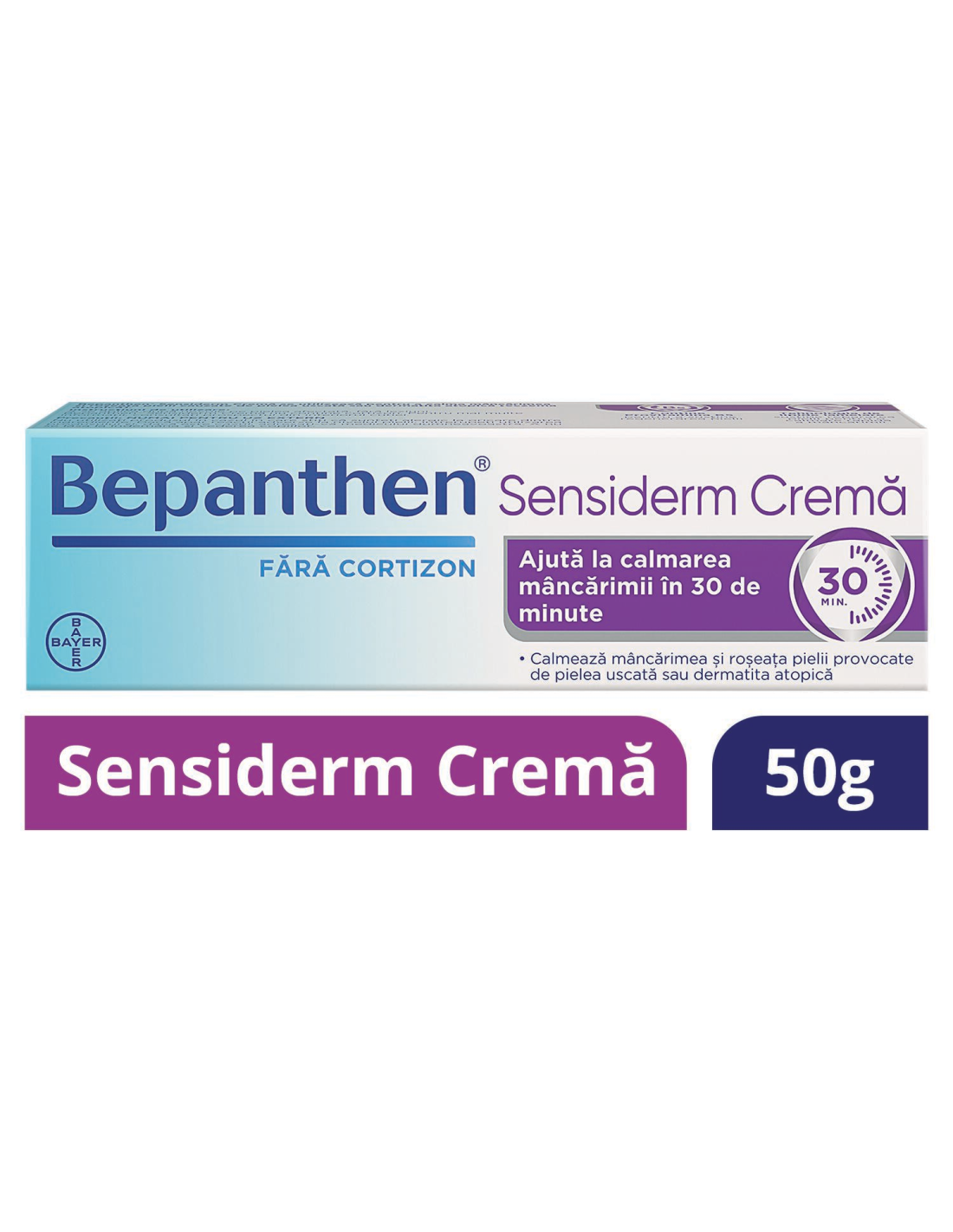 Bepanthen Sensiderm Crema 50gr, calmeaza mancarimea si roseata pielii  provocate de iritatii, Bayer - TRATAMENTE - BAYER