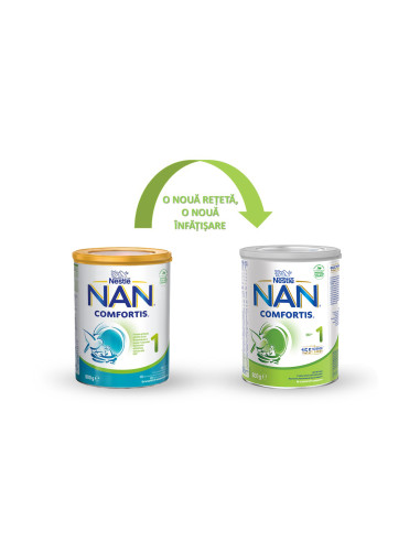 Lapte praf NAN 1 Comfortis 800g, de la nastere, Nestle - FORMULE-LAPTE - NAN