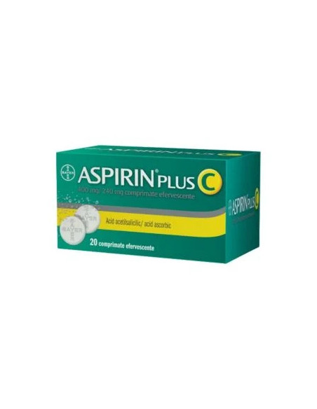 Aspirin Plus C, 400mg/240mg, 20 comprimate efervescente, Bayer - RACEALA- GRIPA - BAYER