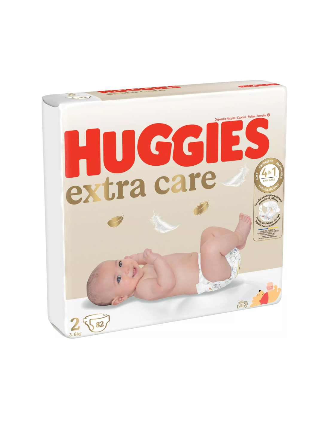 Scutece Huggies Extra Care NR. 2, 3-6 kg, 82 bucati - SCUTECE - HUGGIES