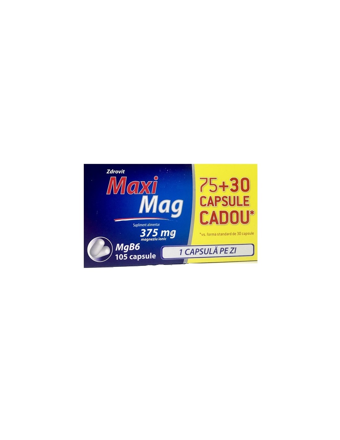 MaxiMag, 375 mg, 75+30 capsule, Zdrovit - UZ-GENERAL - ZDROVIT