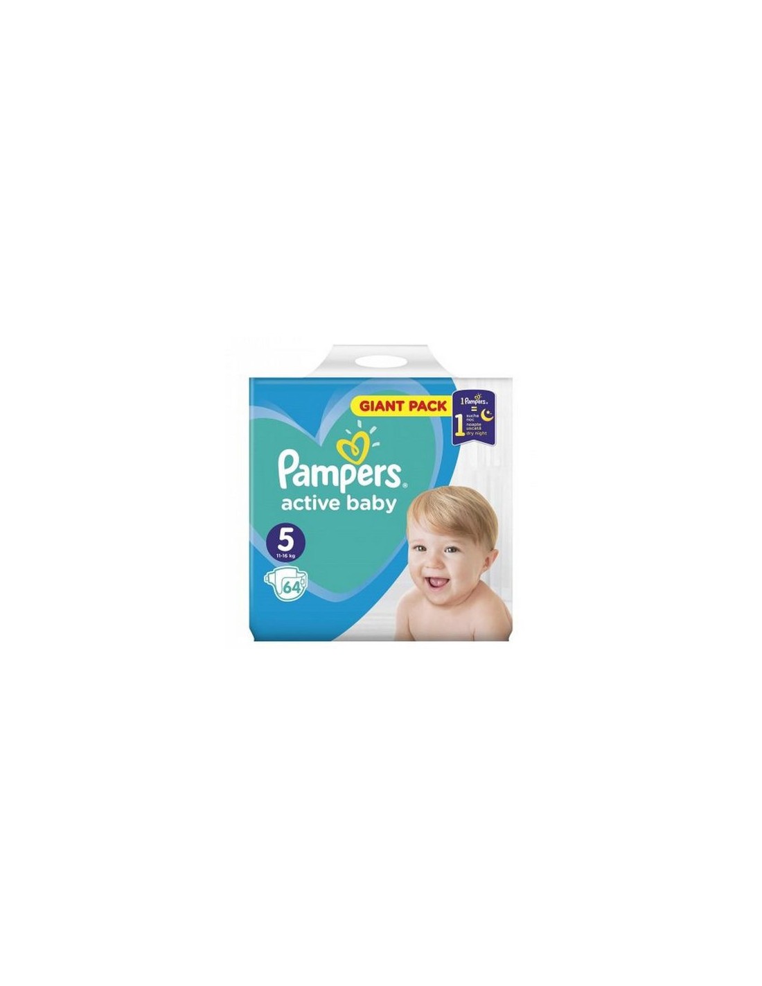 Pampers NR 5, Active Baby, 11-16 kg, 64 bucati - SCUTECE - PAMPERS