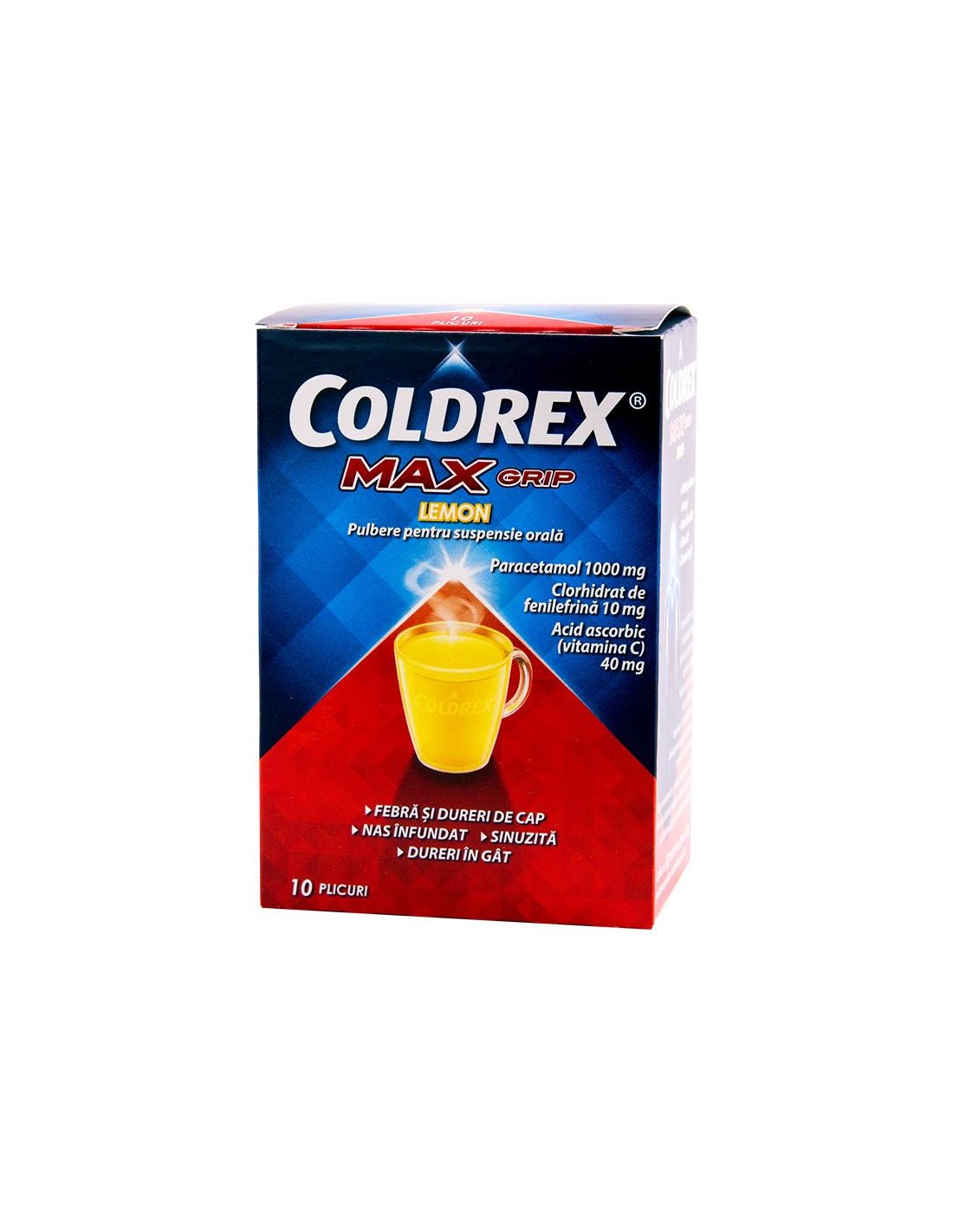 Coldrex Maxgrip Lemon, 10 plicuri, Gsk - RACEALA-GRIPA - GSK SRL OMEGA  PHARMA