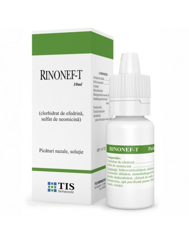 Rinonef-T picaturi nazale, 10 ml, Tis - NAS-INFUNDAT - TIS FARMACEUTIC