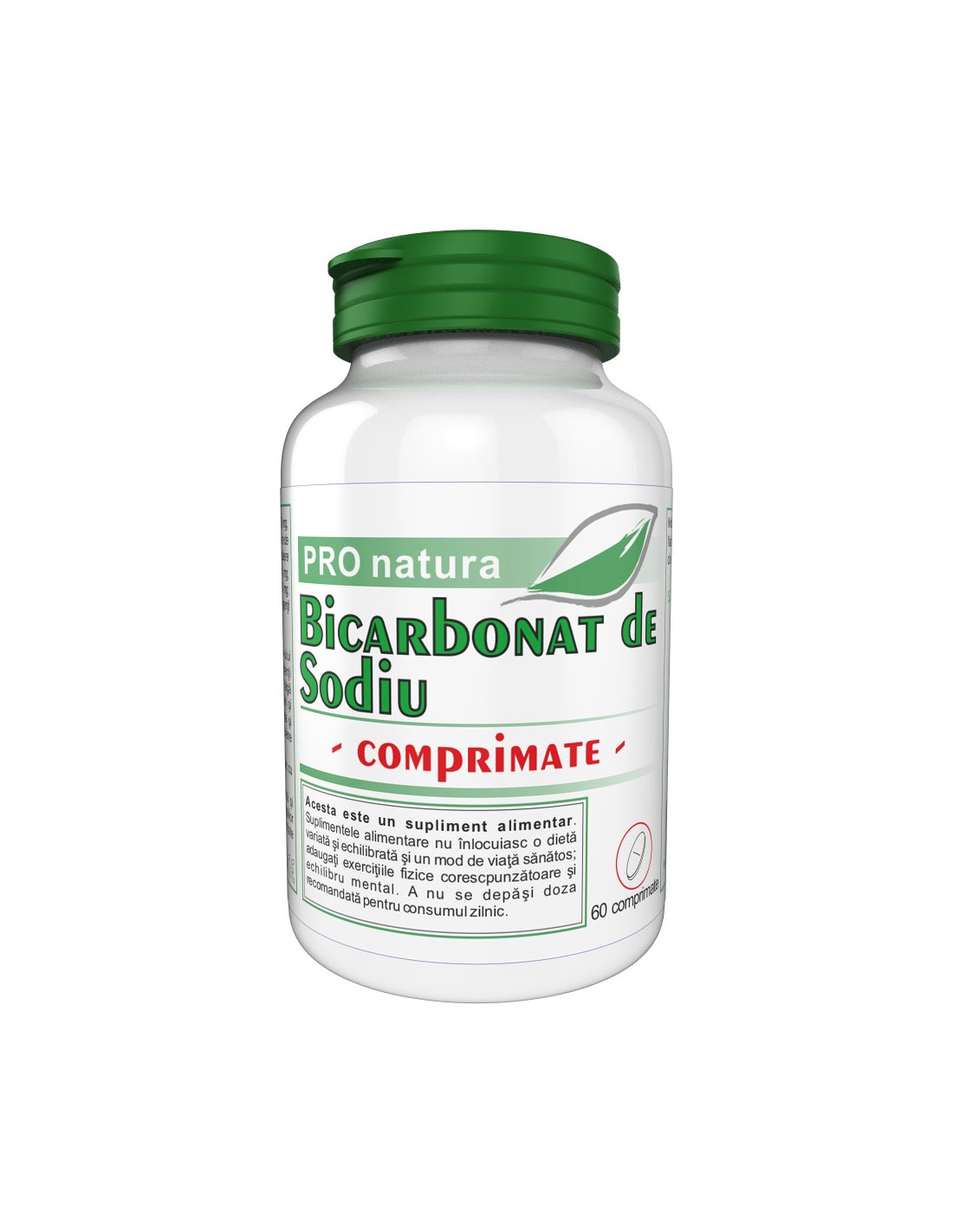 Pro Natura Bicarbonat de Sodiu, 60 comprimate - STOMAC-SI-ACIDITATE - PRO  NATURA