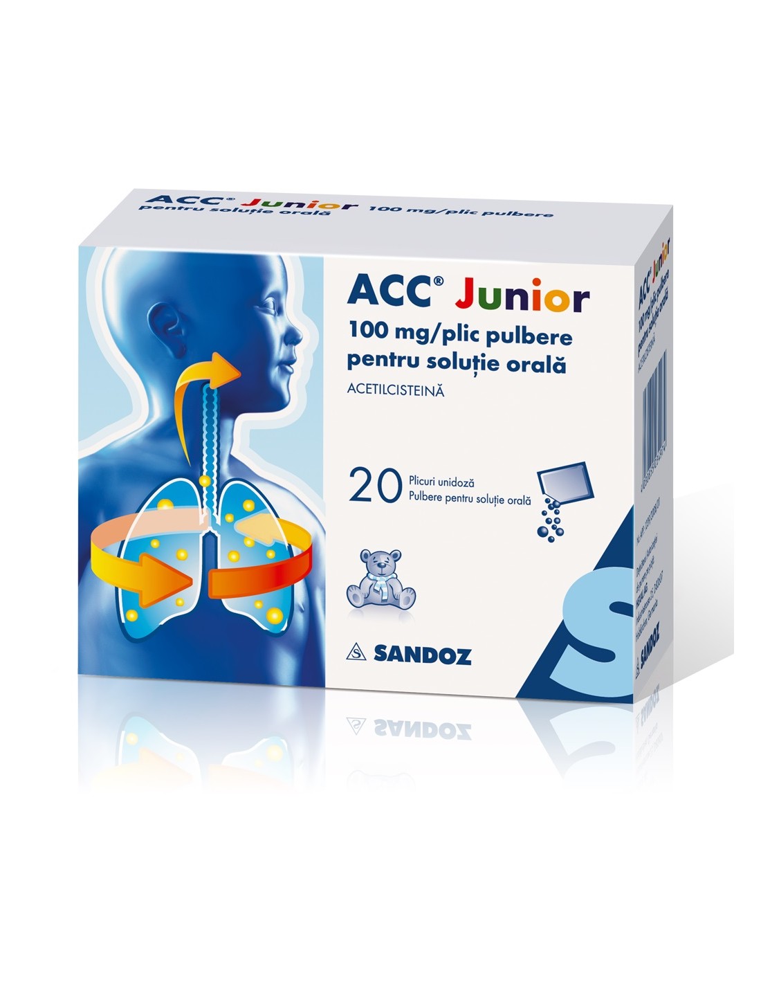 Acc Junior 100, 20 plicuri, Sandoz - TUSE-CU-SECRETII - SANDOZ