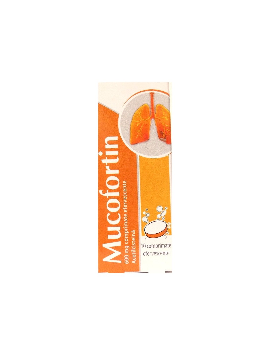 Mucofortin 600 mg, 10 comprimate efervescente, Natur Produkt -  TUSE-CU-SECRETII - ZDROVIT