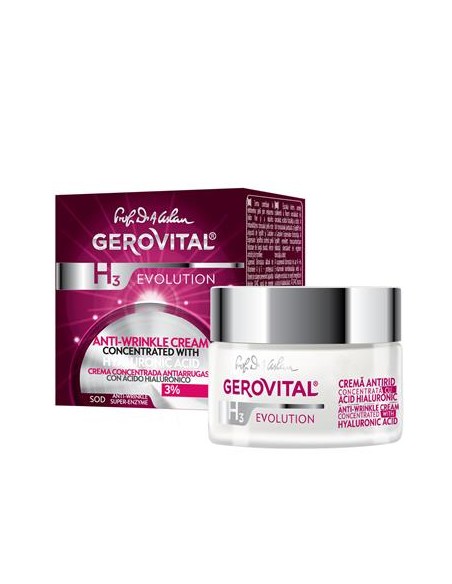 Crema antirid cu Acid Hialuronic, concentratie 3% Gerovital H3 Evolution 50  ml, Farmec - ANTIRID - GEROVITAL