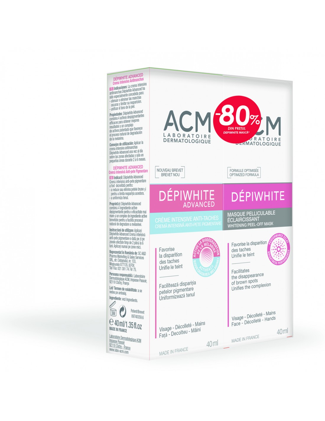 ACM Depiwhite Advanced, 40 ml, 1+1 PROMO - PETE-PIGMENTARE - ACM
