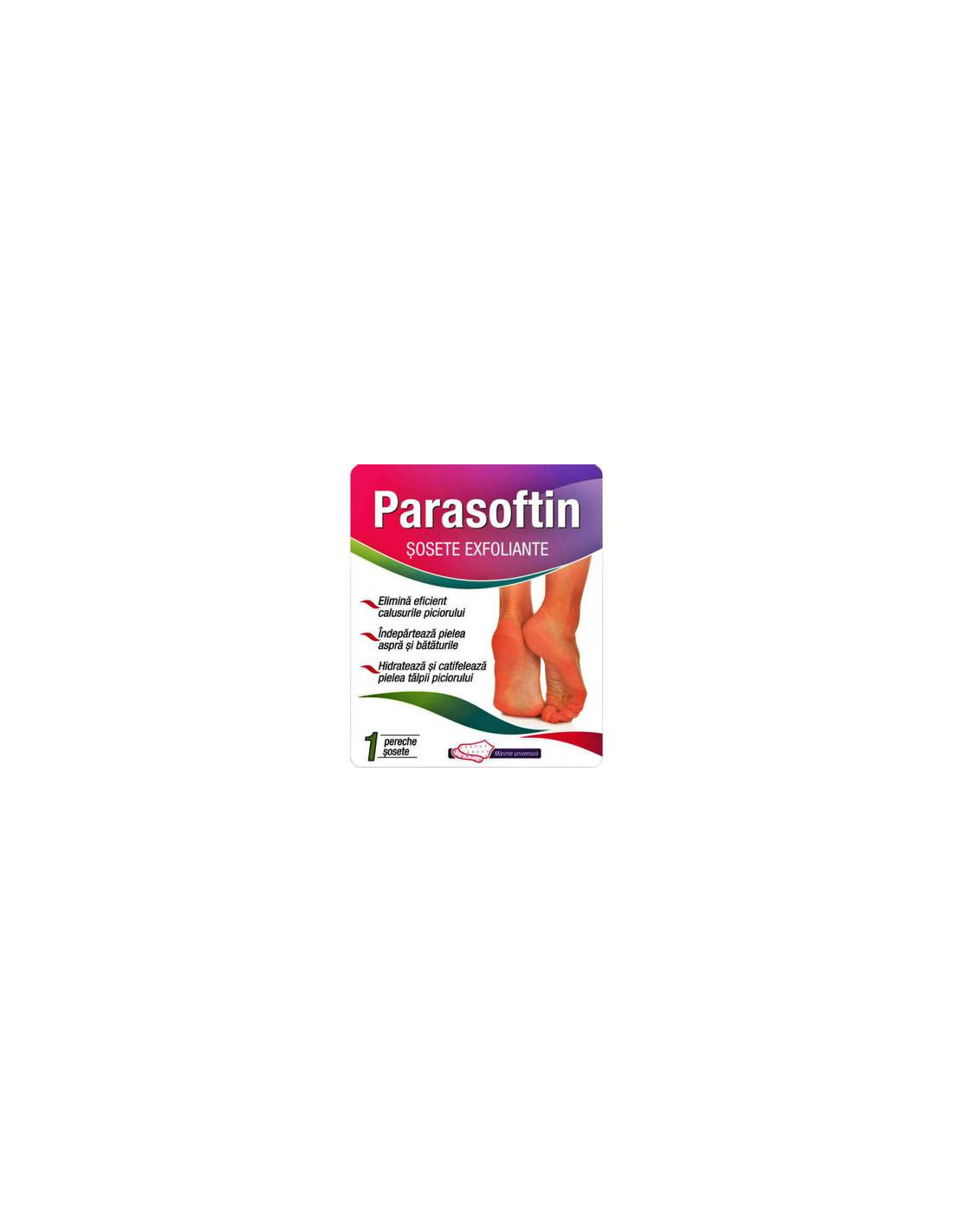 Șosete exfoliante Parasoftin, 1 perechi, Zdrovit - TRATAMENTE - ZDROVIT