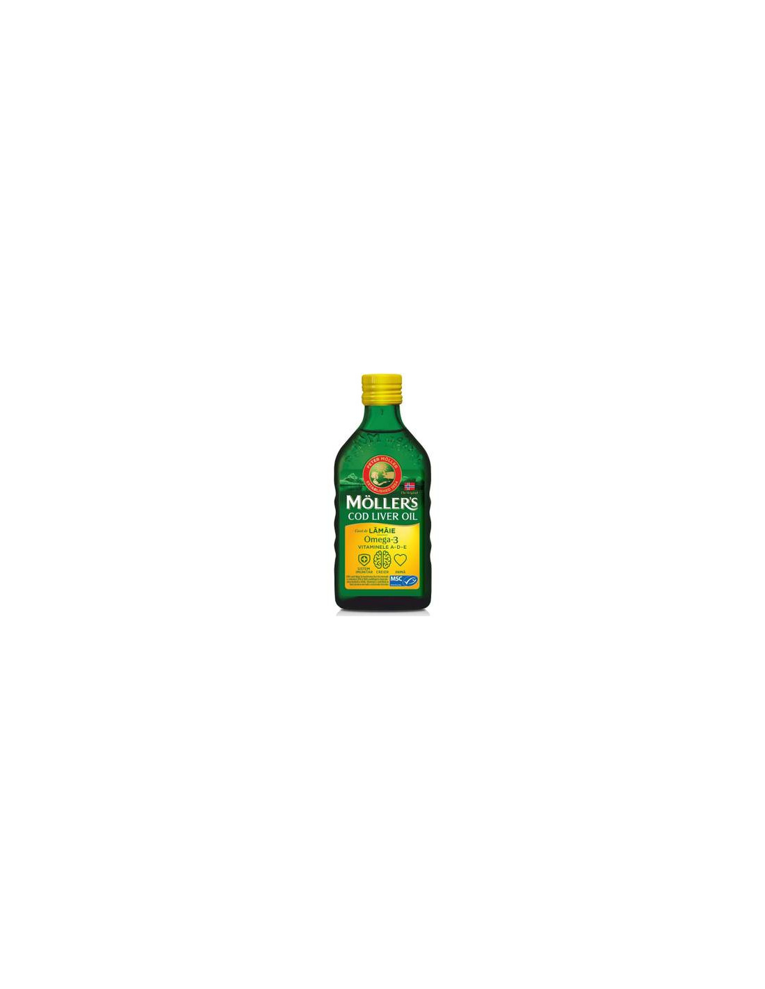 Moller's Cod liver oil Omega-3 aroma de lamaie, 250 ml - SUPLIMENTE -  MOLLER'S